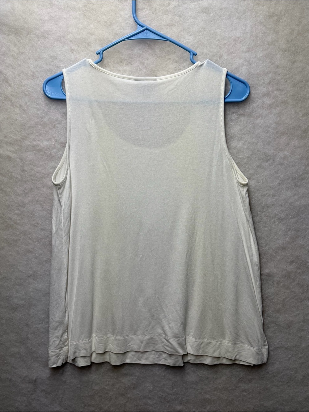 J. Jill Wearever Ivory Knit Tank Top Size S Small Rayon Blend Scoop Neck - Picture 6 of 8